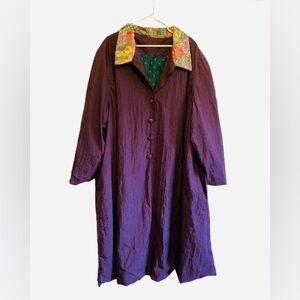 Vintage Radiant Eggplant Rain Jacket